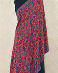 Persian Red Floral Kani Woven Stole