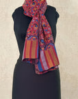 Persian Red Floral Kani Woven Stole