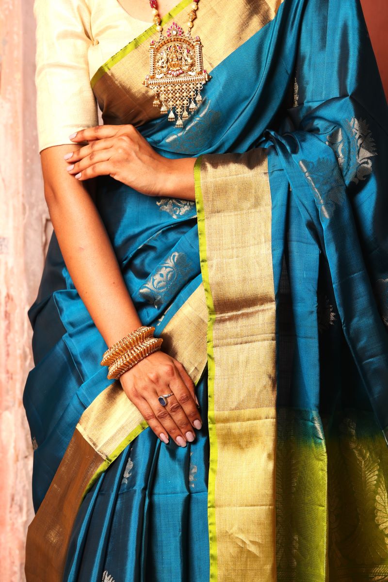 Blue Kanjivaram Saree