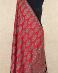 Red Modal Silk Ajrakh Dupatta