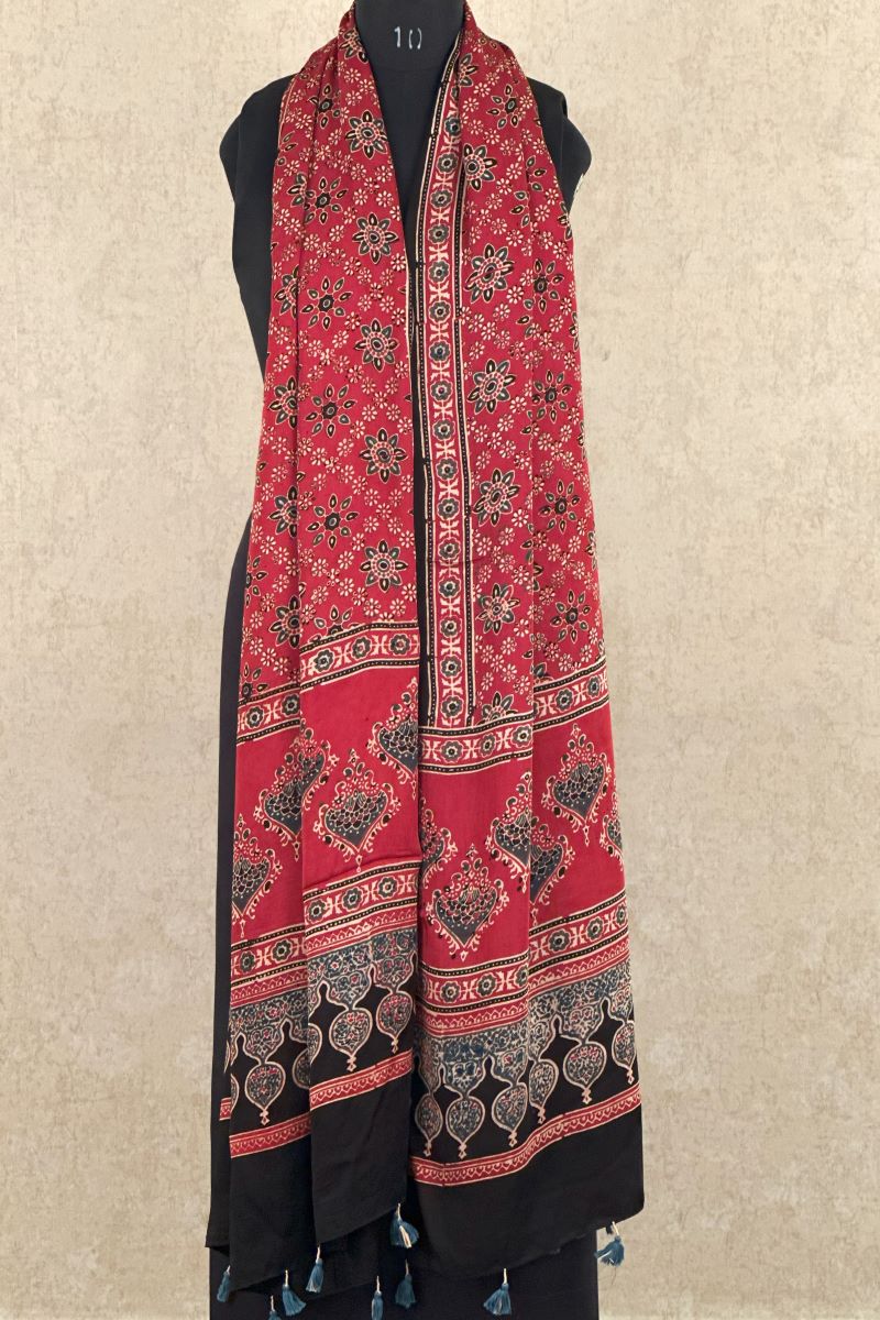 Modal Silk Ajrakh Dupatta