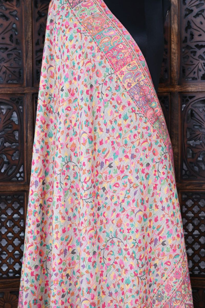 Pink Kani Woven Shawl