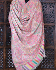 Pink Kani Woven Shawl