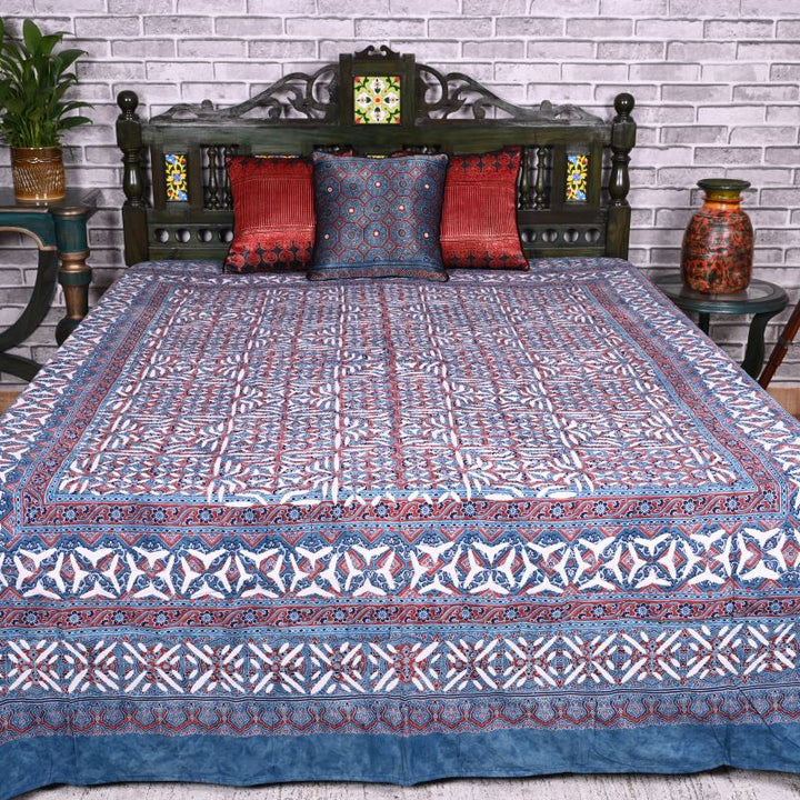 Indigo-Ajrakh-Applique-bedspread