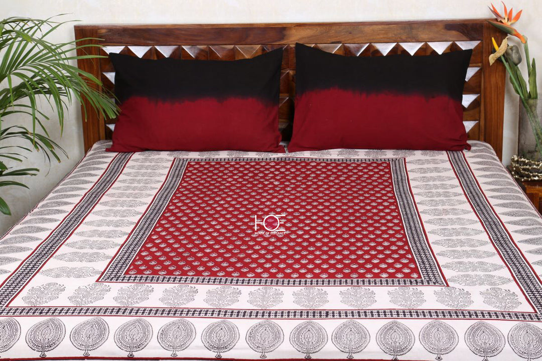 Red-Bagh-print-bedsheet-set