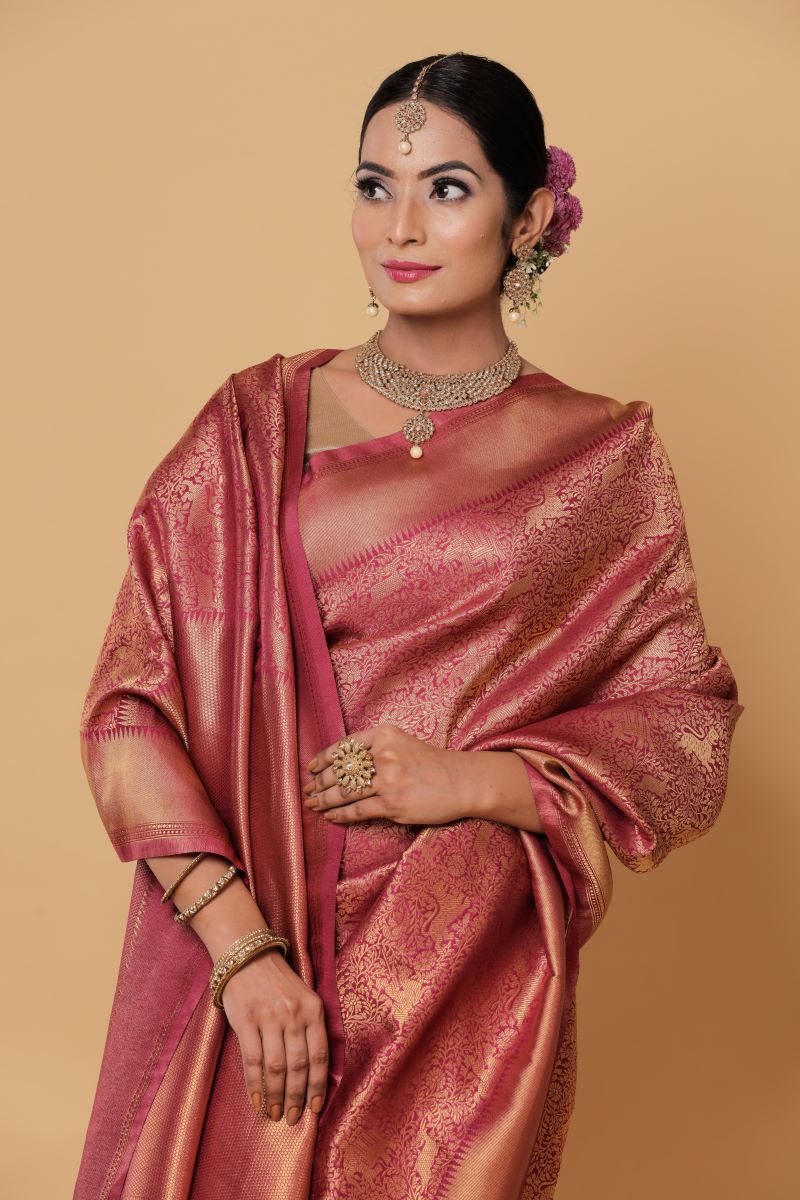 Burgundy-Gold-Assamese-Sualkuchi-Silk-Saree