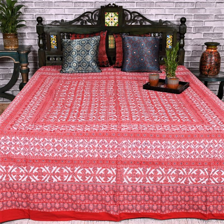 Red-Ajrakh-Applique-Bed-Cover-Set-Online-In-India