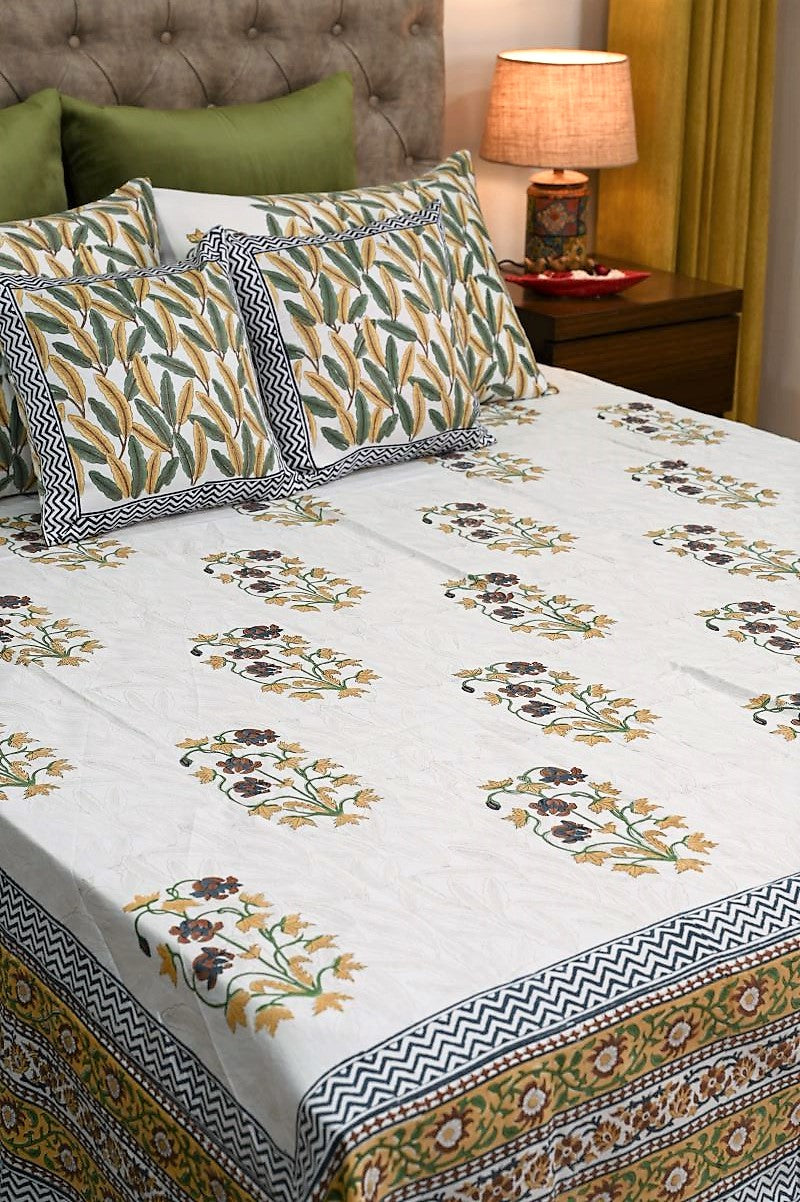 Yellow-Sanganeri-Print-Bedsheet-Glace-Cotton-Bedsheet-India