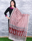 white-red-bagh-print-Chanderi-silk-dupatta