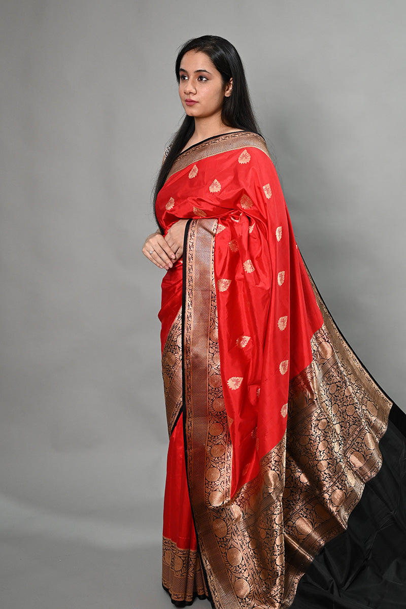 red-Katan-Silk-Banarasi-Saree