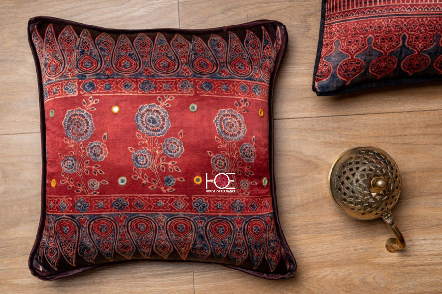 Ajrakh-Print-Silk-Cushion-Covers