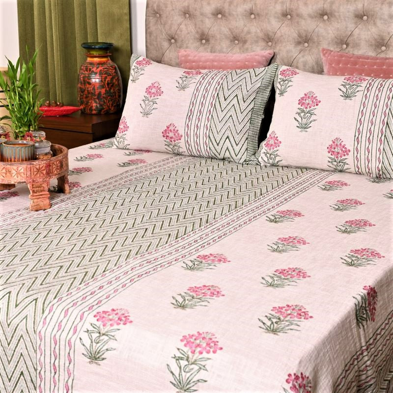 Green-Hand-Block-Print-Handloom-Bedspreads