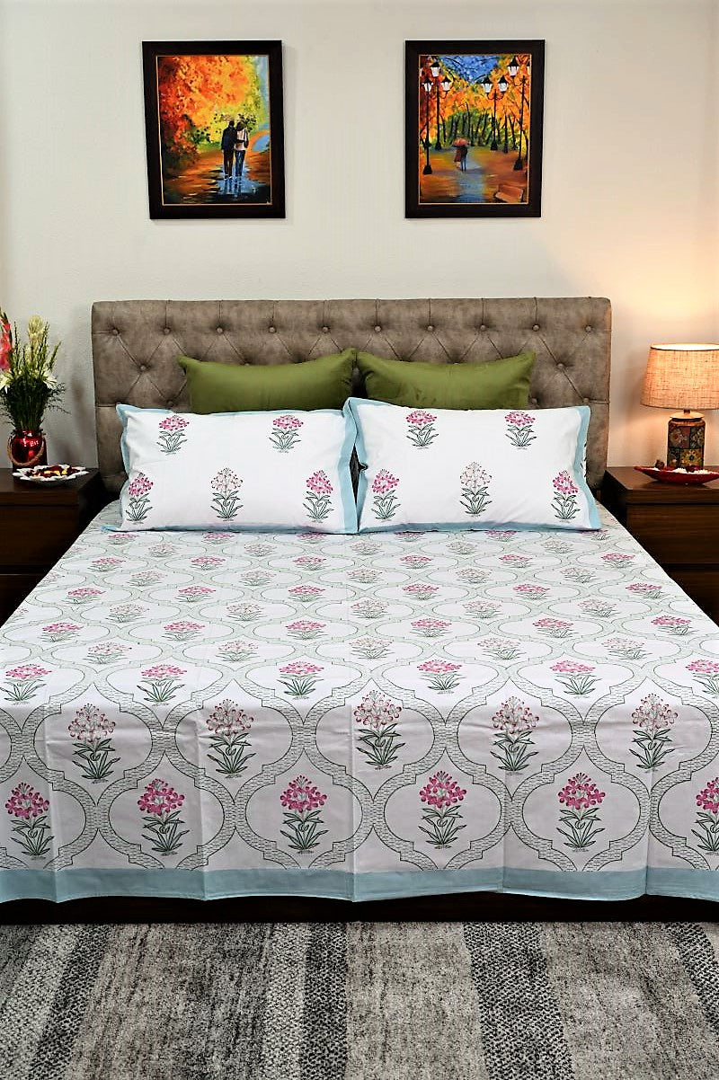 Percale-Bedsheet-Sanganeri-Hand-Block-Printed-Bedsheet