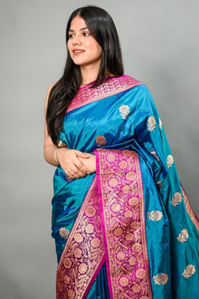 Readymade Nauvari saree. - Ready to wear Nauvari saree in Peshwai Brahmni  pattern, chintamani colour with blue border. To place order WhatsApp or  call me 9619940356 | Facebook