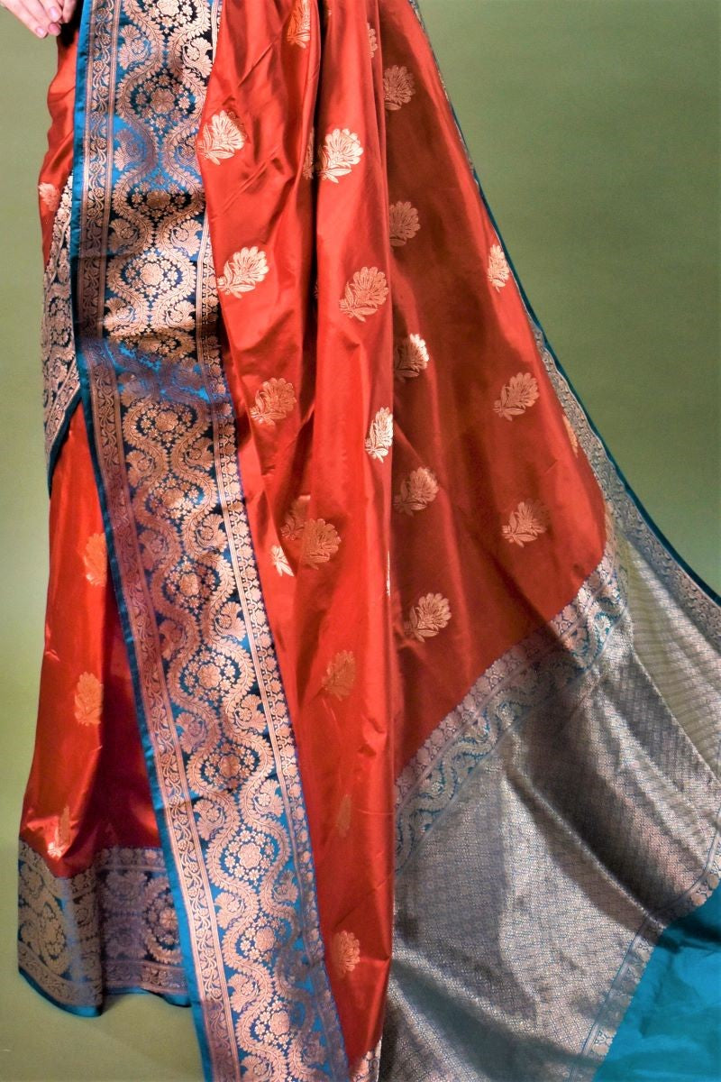 orange-red-blue-katan-banarasi-silk -saree