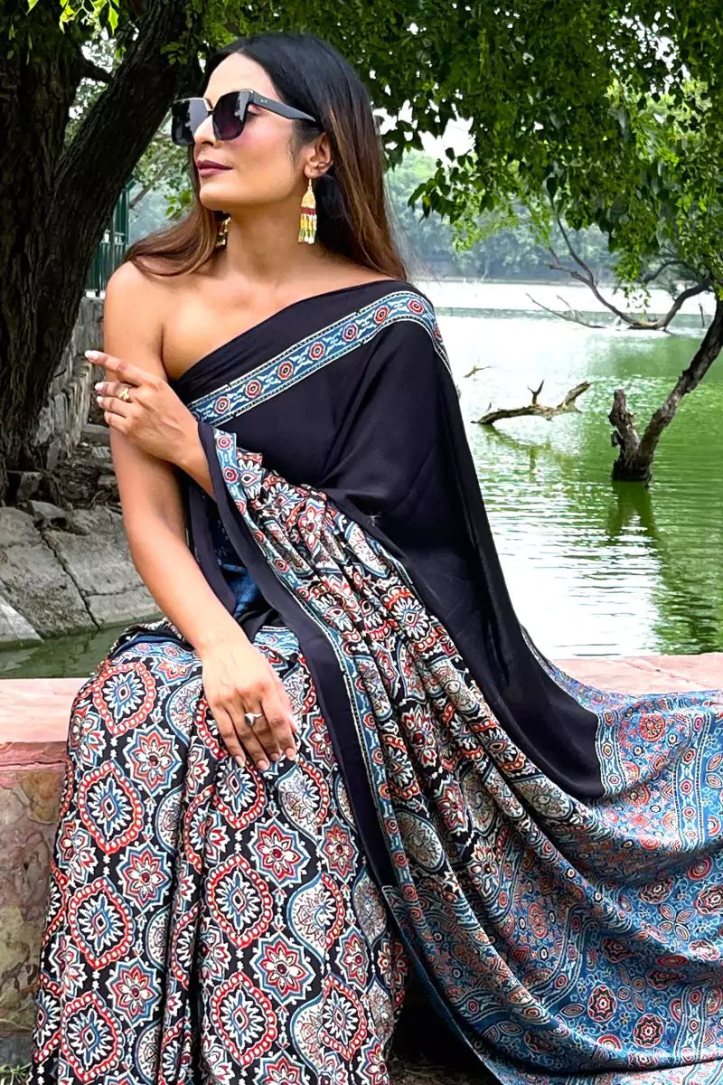Black Saree Gown – Lakhina Couture