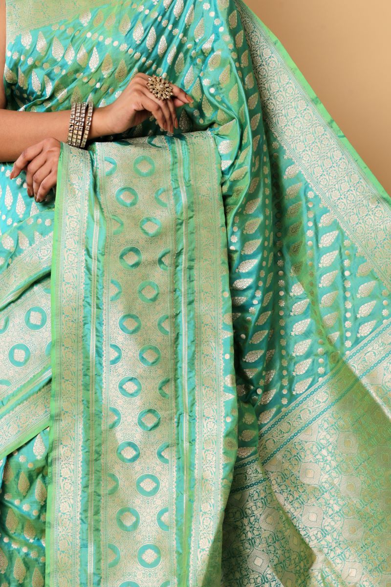 Banarasi-Katan-Silk-Saree-zari-border-saree