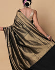 Black-gold-Zari-border-silk-saree