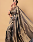 Gold-grey-Assam-silk-Sualkuchi-Silk-Saree