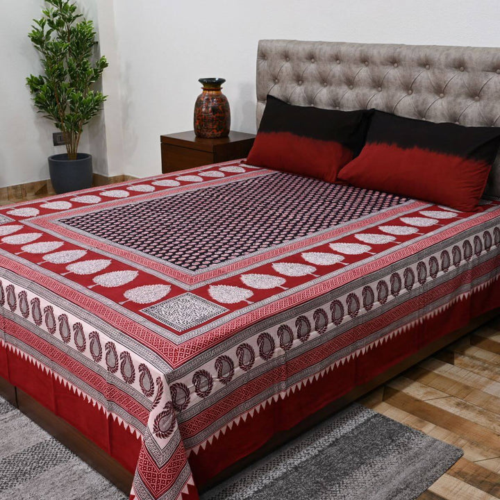 Red and White Bedsheet