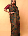 Ajrakh Modal Silk Saree