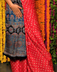 bandhej- saree-ajrakh-Modal-Silk-Saree