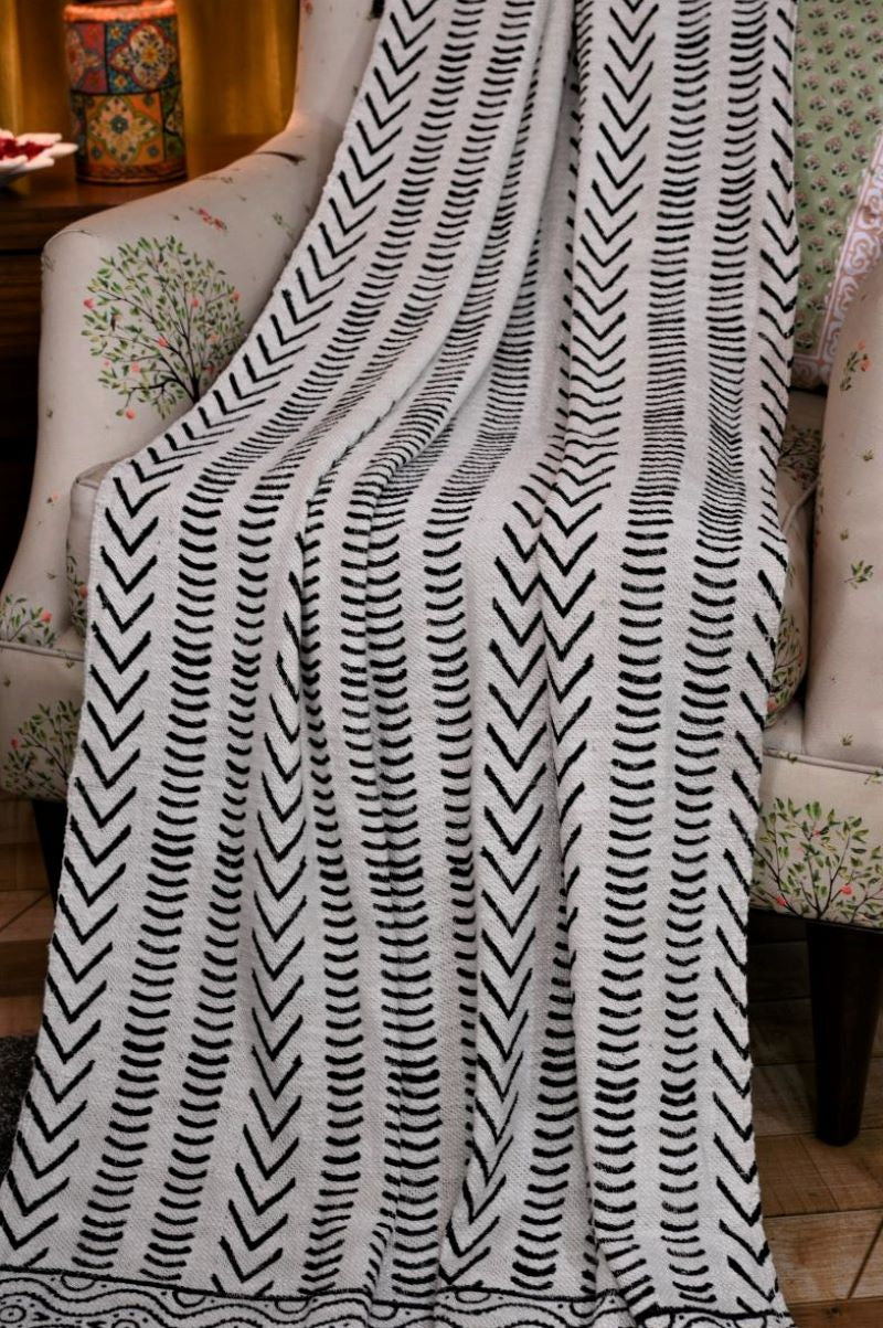 Hand-block-printed-cotton-sofa-throw-blanket