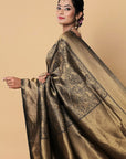 Golden-Black-Muga-Silk-Saree