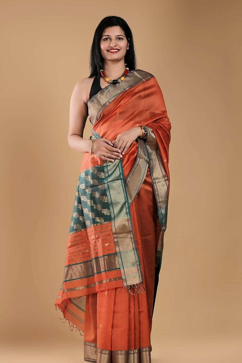 Maroon & Black Cotton Silk Maheshwari Saree - Majestic Maheshwari | Shop  Online at Ethnickart India's Best Ethnic Weares & Wares