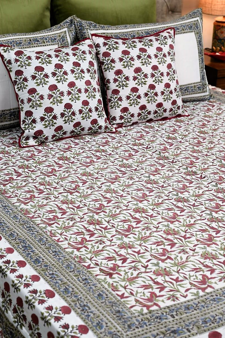 Sanganeri-Hand-Block-Printed-Bedsheet-Glace-Cotton-Bedsheet