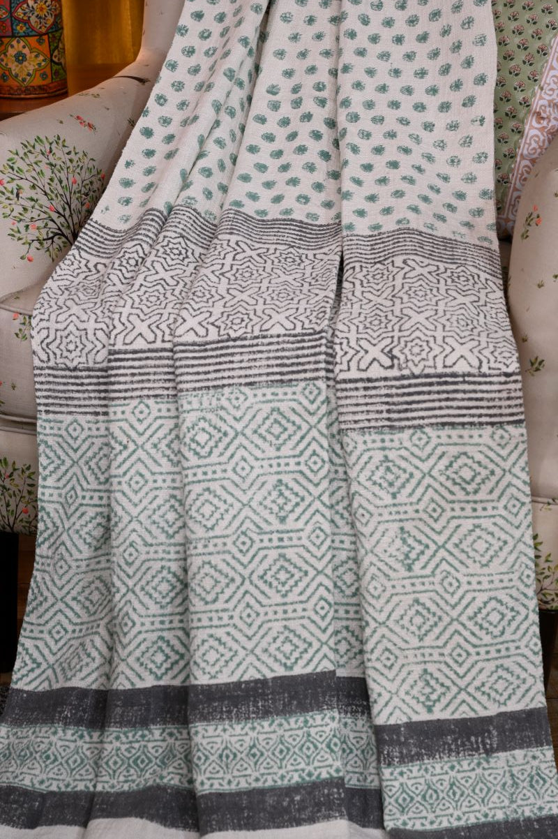 Grey-green-handloom-sofa-throw-blanket