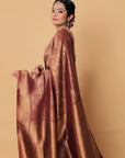 Wine-Assam-Sualkuchi-Silk-Saree-muga-silk