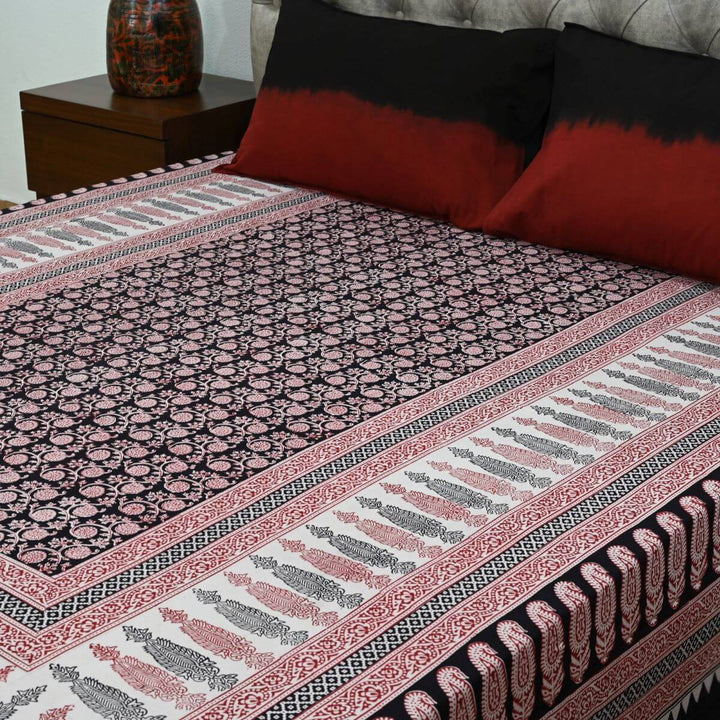 Bagh Print Bedsheet Set with Pillow Covers