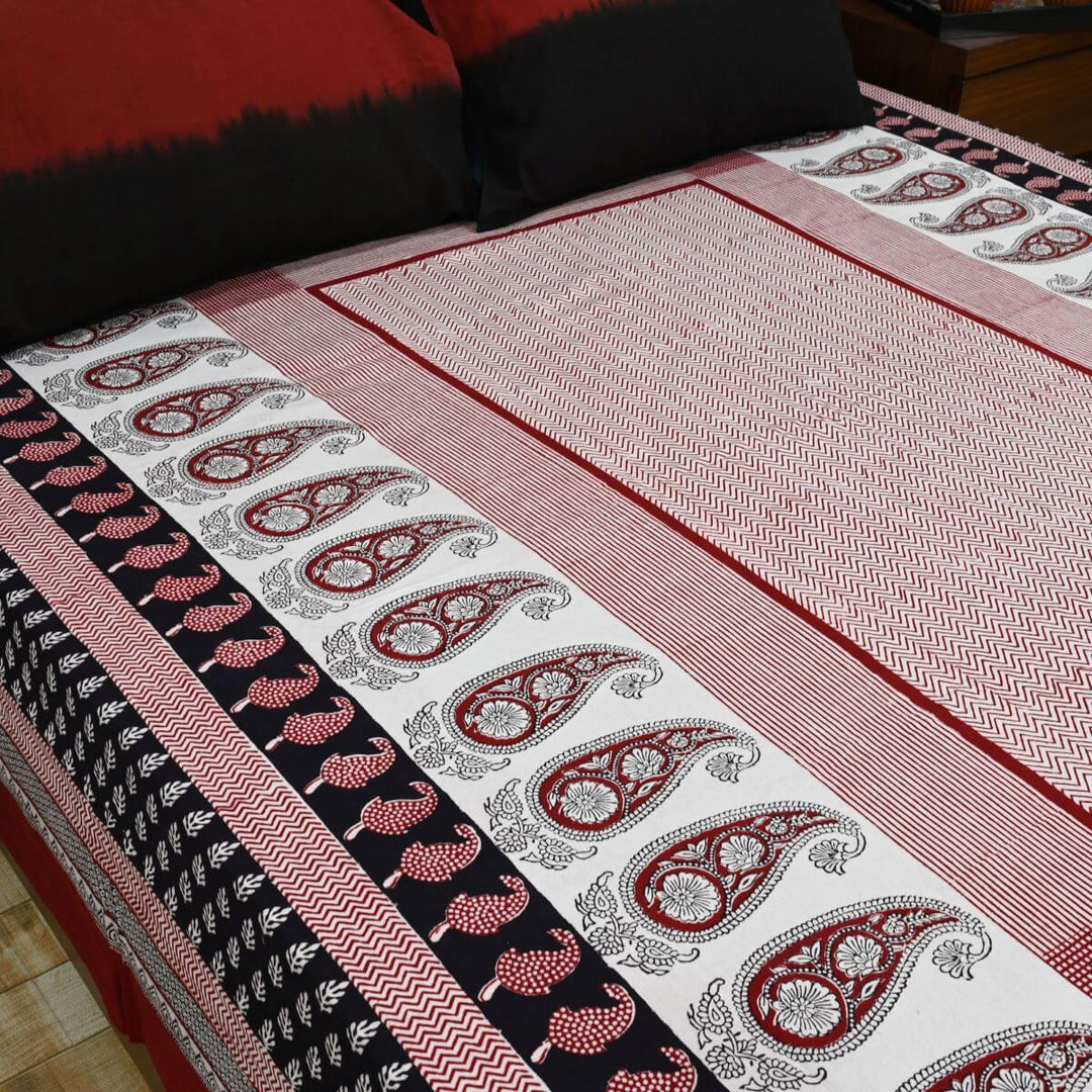 Hand Block Print Bedsheet with Pillow Covers
