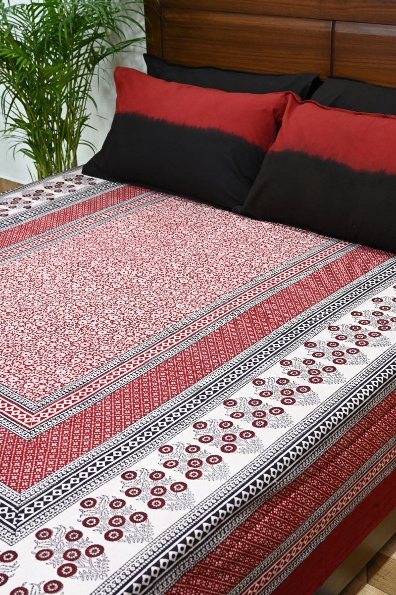 Black-white-Bagh-print-Indian-bedspreads