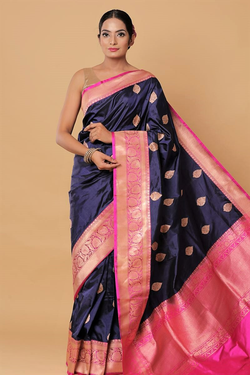 blue-Banarasi-Silk-Handloom-Saree