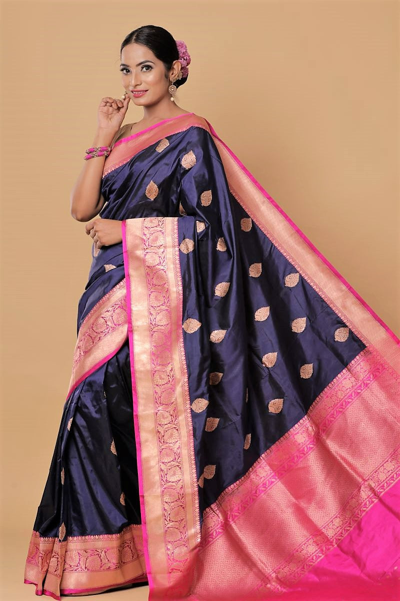 blue-Katan-Silk-Banarasi-Saree