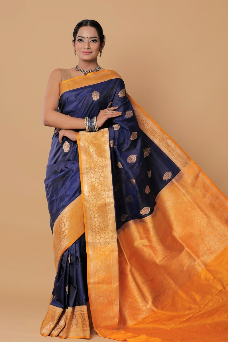 blue-katan-banarasi-silk -saree