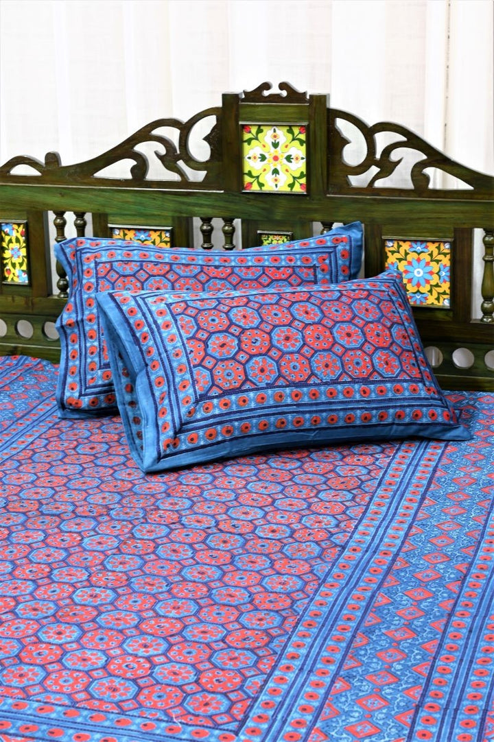 Ajrakh-Bedsheet-Set-with-2-pillow-covers