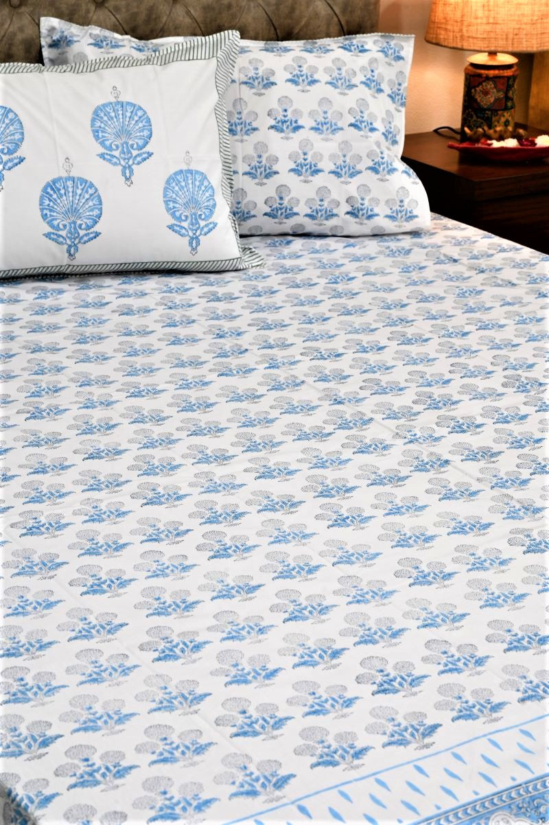 Blue-Percale-Bedsheet-Sanganeri-Print-Bedsheet-Cotton-Bed-Linen