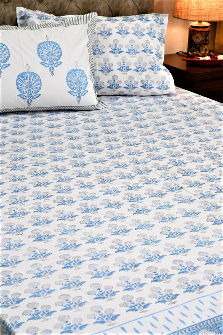 Blue-Percale-Bedsheet-Sanganeri-Print-Bedsheet-Cotton-Bed-Linen