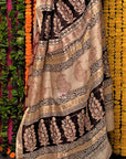 Red Buti Chanderi Silk Bagh Print Saree by House Of Elegance