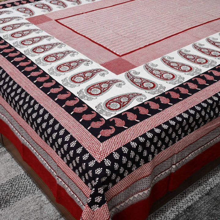 Bagh Block Printed Bedsheet with Pillow Covers