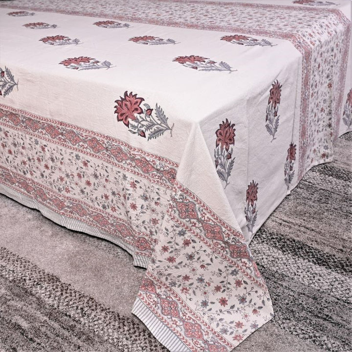 Online Bedding Store for hand block print handloom cotton bedspread in slub fabric, 