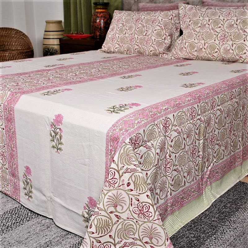 Pink-Sanganeri-Print-Handloom-Bedcovers