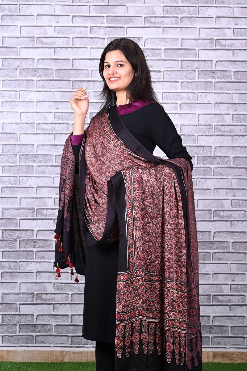 brown-ajrakh-dupatta-modal-silk-dupatta