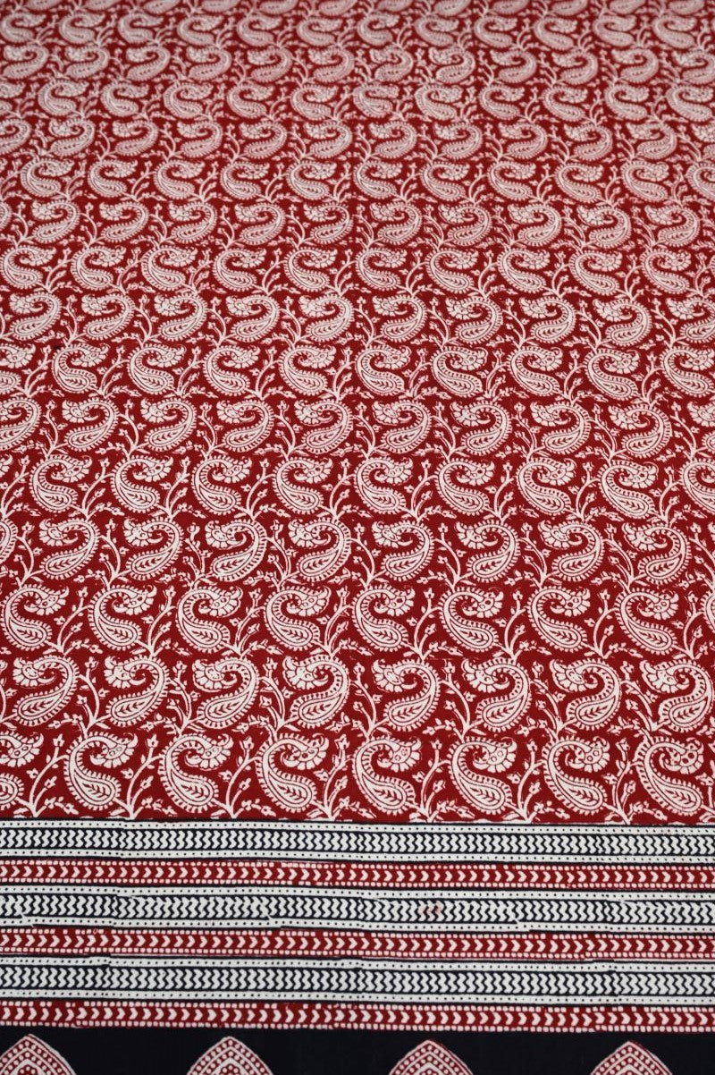 Red-black-white-Bagh-hand-block-printed-From-Dhar