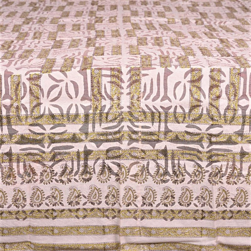 Hand-Block-Print-Applique-Bedcover-Cotton-Bed-Linen-India