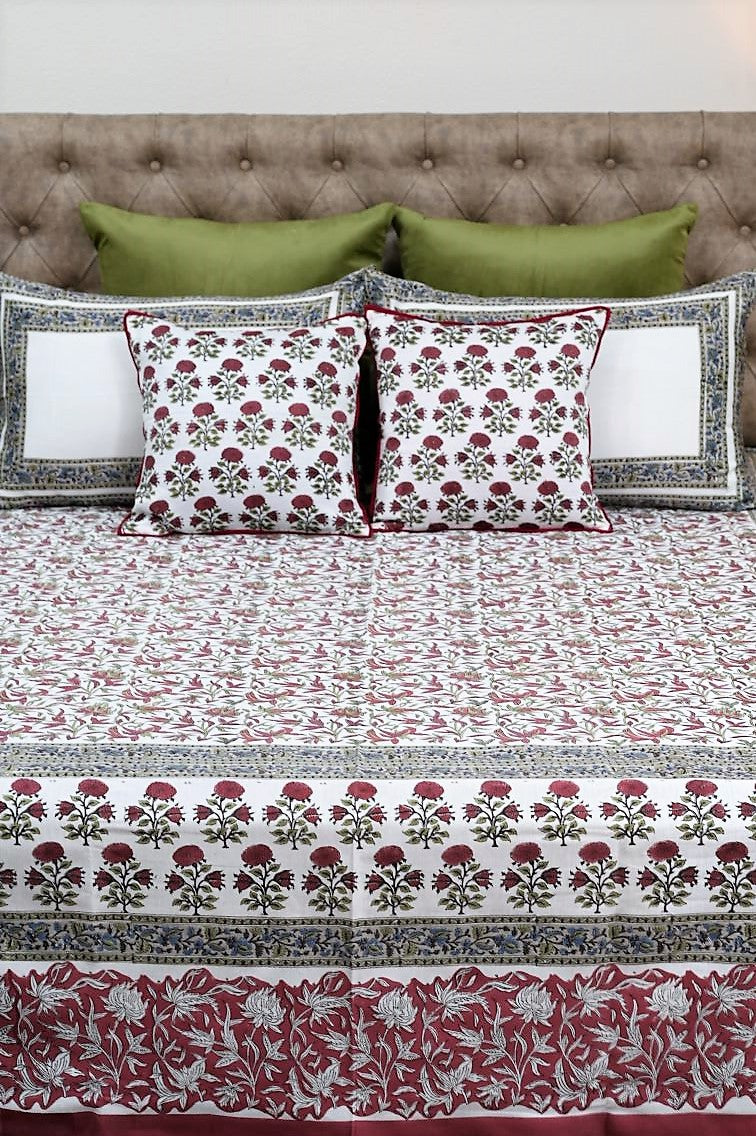 Sanganeri-Print-Bedsheet-Glace-Cotton-Bedsheet-In-India