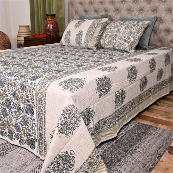 Blue-Green-Cotton-Bed-Linen-Handloom-Bedcovers